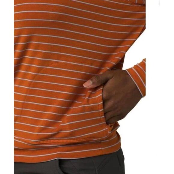 NEW prAna Long Sleeve Shirt Turtleneck Striped Shirt Size Large - Picture 4 of 5